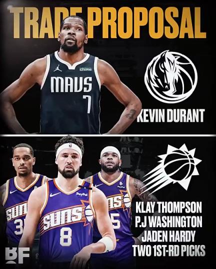 和歐文濃眉組三巨？美媒：獨(dú)行俠可用克萊+PJ+哈迪+倆首輪去換KD