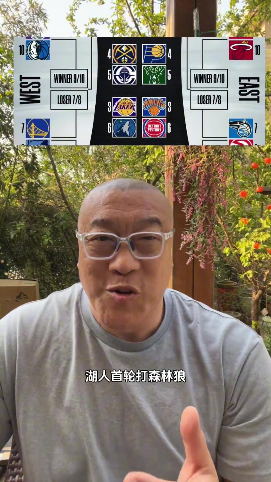 湖人打森林狼！馬?。褐灰獤|契奇像上賽季打戈貝爾那樣就行