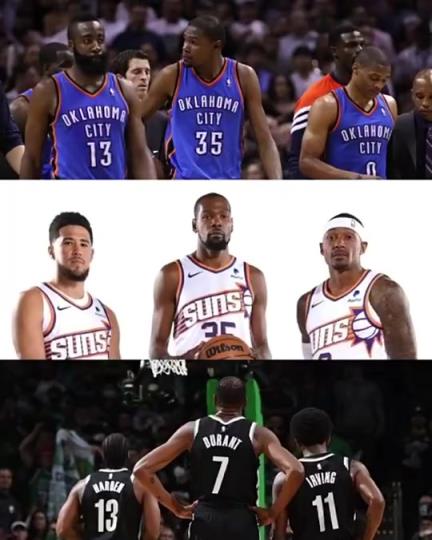 太陽三巨頭徹底失敗？美媒：杜蘭特的三巨頭球隊(duì)總是一樣的結(jié)局？