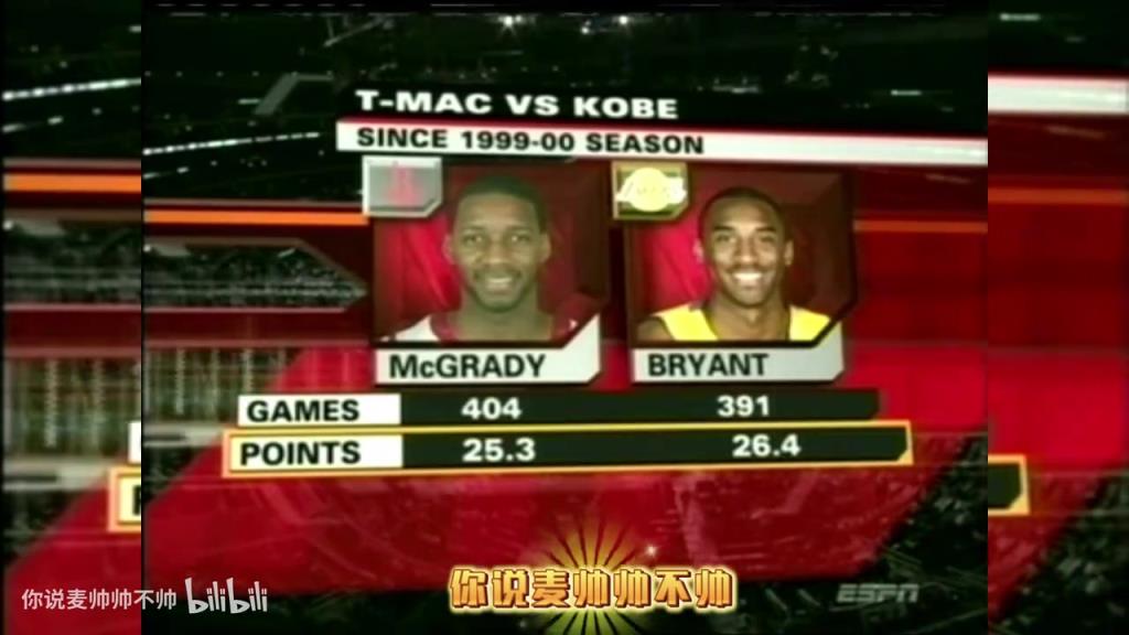 兩大王牌！07年火箭湖人賽前，轉(zhuǎn)播商放上了科比和麥迪的對(duì)比！